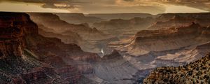 Preview wallpaper canyon, rocks, mountains, distance