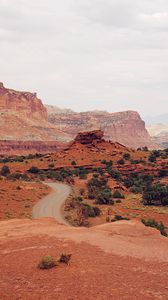 Preview wallpaper canyon, rocks, mountains, road, winding