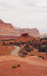 Preview wallpaper canyon, rocks, mountains, road, winding