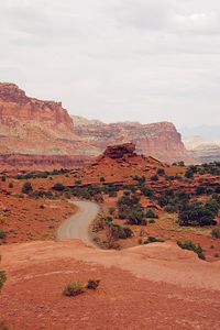 Preview wallpaper canyon, rocks, mountains, road, winding