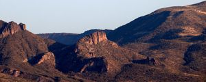 Preview wallpaper canyon, rocks, mountains, sky