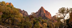 Preview wallpaper canyon, rocks, mountains, river, trees