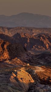 Preview wallpaper canyon, rocks, mountains, relief, sunset