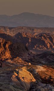 Preview wallpaper canyon, rocks, mountains, relief, sunset