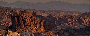 Preview wallpaper canyon, rocks, mountains, relief, sunset