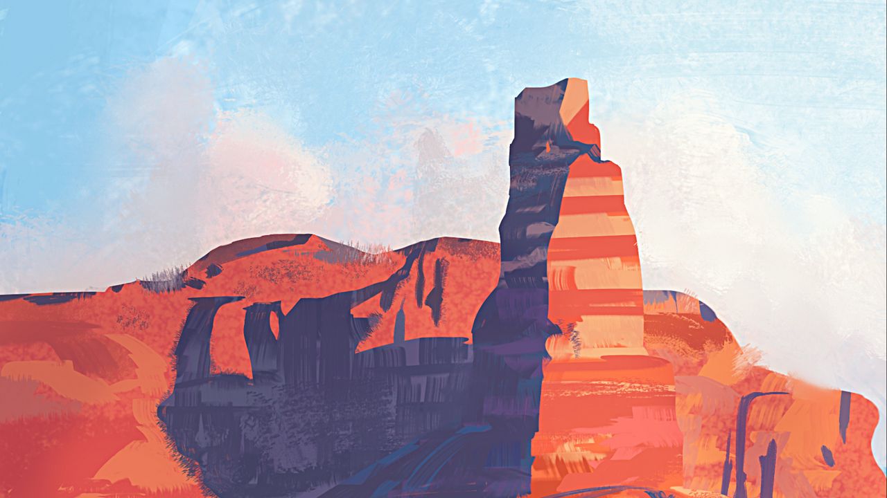 Wallpaper canyon, rocks, paints, art