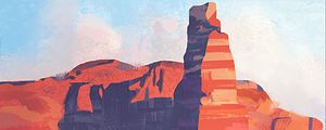Preview wallpaper canyon, rocks, paints, art