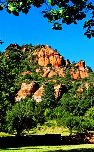 Preview wallpaper canyon, rocks, peaks, trees, landscape