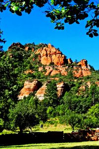 Preview wallpaper canyon, rocks, peaks, trees, landscape