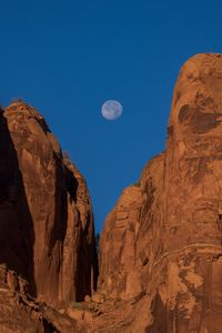 Preview wallpaper canyon, rocks, relief, moon, nature