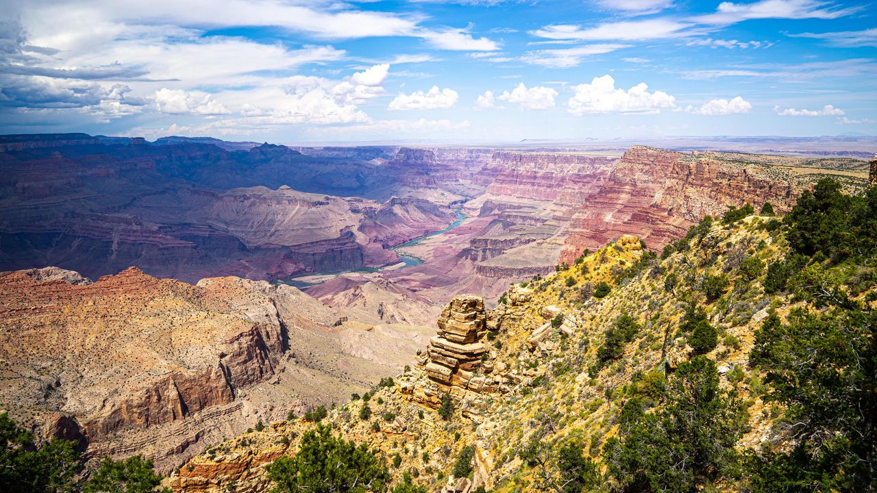 Wallpaper canyon, rocks, river, landscape, nature