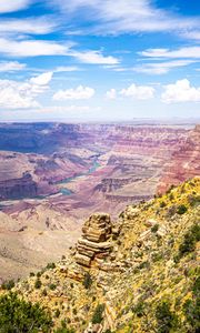 Preview wallpaper canyon, rocks, river, landscape, nature