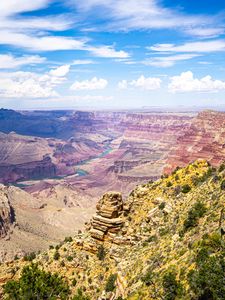 Preview wallpaper canyon, rocks, river, landscape, nature