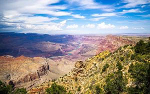 Preview wallpaper canyon, rocks, river, landscape, nature