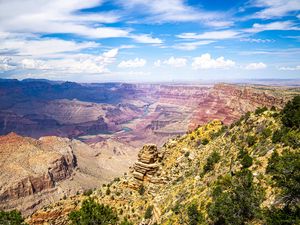 Preview wallpaper canyon, rocks, river, landscape, nature