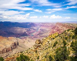 Preview wallpaper canyon, rocks, river, landscape, nature