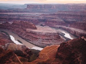 Preview wallpaper canyon, rocks, river, landscape