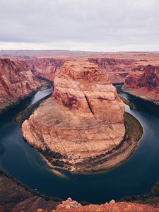 Preview wallpaper canyon, rocks, river, landscape, view