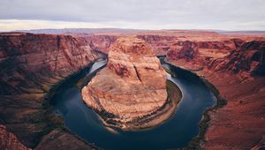 Preview wallpaper canyon, rocks, river, landscape, view