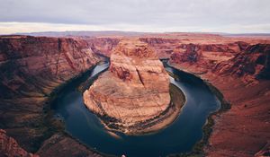 Preview wallpaper canyon, rocks, river, landscape, view