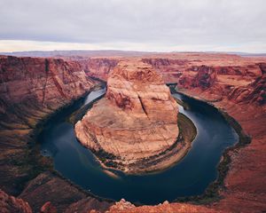 Preview wallpaper canyon, rocks, river, landscape, view