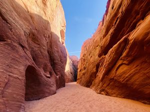 Preview wallpaper canyon, rocks, sand, nature, landscape