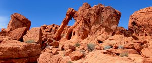 Preview wallpaper canyon, rocks, sandy, sky