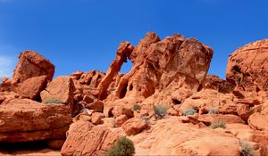 Preview wallpaper canyon, rocks, sandy, sky