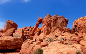 Preview wallpaper canyon, rocks, sandy, sky