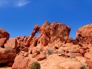 Preview wallpaper canyon, rocks, sandy, sky