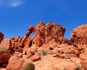 Preview wallpaper canyon, rocks, sandy, sky