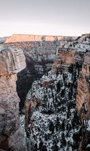 Preview wallpaper canyon, rocks, snow, landscape