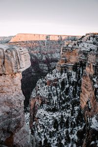 Preview wallpaper canyon, rocks, snow, landscape