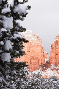 Preview wallpaper canyon, rocks, snow, trees, winter