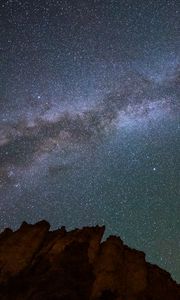 Preview wallpaper canyon, rocks, stars, night, sky