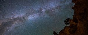 Preview wallpaper canyon, rocks, stars, night, sky