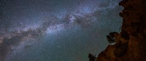 Preview wallpaper canyon, rocks, stars, night, sky