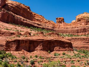 Preview wallpaper canyon, rocks, trees, nature