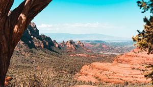 Preview wallpaper canyon, rocks, trees, landscape