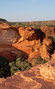 Preview wallpaper canyon, rocks, trees, nature, relief