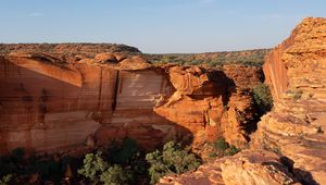 Preview wallpaper canyon, rocks, trees, nature, relief