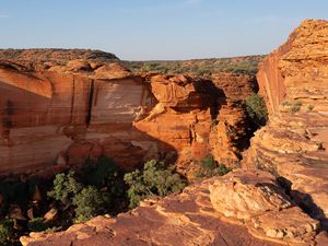 Preview wallpaper canyon, rocks, trees, nature, relief