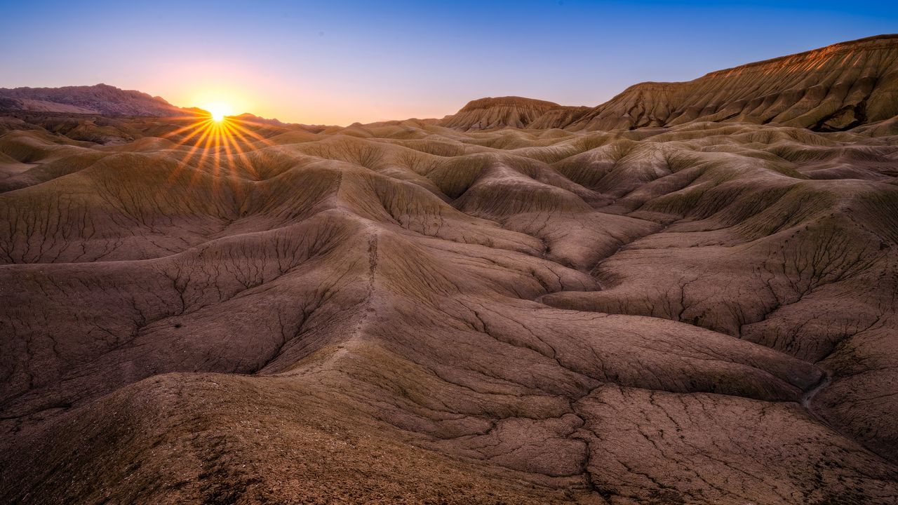 Wallpaper canyon, sun, relief, cranny