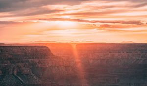 Preview wallpaper canyon, sunrise, sunshine, clouds, landscape