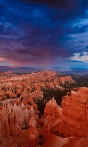 Preview wallpaper canyon, sunset, clouds, bryce canyon