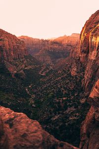 Preview wallpaper canyon, trees, road, nature, landscape