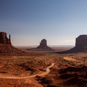 Preview wallpaper canyon, valley, desert, rocks, landscape