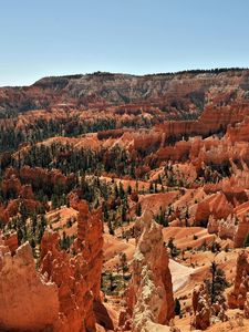 Preview wallpaper canyons, height, trees, desert
