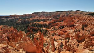 Preview wallpaper canyons, height, trees, desert