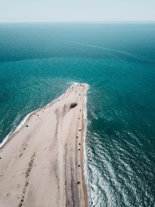 Preview wallpaper cape, beach, sea, water, sand